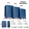 Travelhouse Amalodie Hardshell Upright Spinner Wheel Suitcase Set PP ABS,