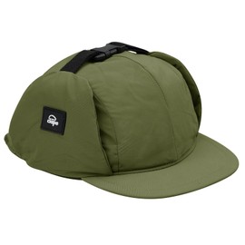 Clakllie Winter Baseball Trapper Hat Ushanka Russian Eskimo Cap Flat Brim Trucker Hats Trooper Caps with Earflaps,Green