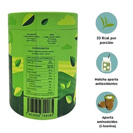 Matcha con Menta Para Bebidas y Lattes Sin Azcar Ni Lcteos Hecho Con T Verde Matcha Orgnico (400 Gramos)                                              