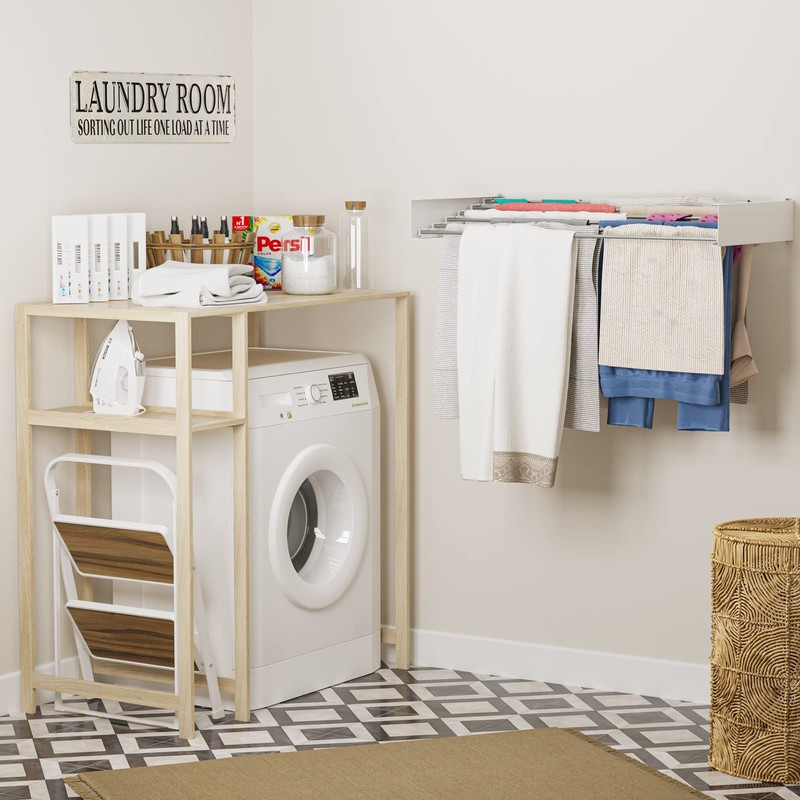 brightmaison BGT 40'' Retractable Clothes Drying Rack Wall Mounted, Space