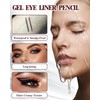 12 Pcs Black Eyeliner Pencil Set, Matte Waterproof Gel Eye