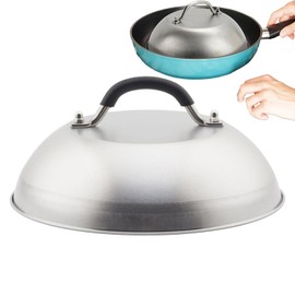 Basting Cover | Griddle Steam Dome Food Cover - Heat-Resistant Round Flat Top Grill Steaming Lid for Cooking Steak Frying Teppanyaki BBQ Indoor Outdoor