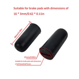 DeaHea 4 Pack Folding Wheelchair Brake Handle Rubber Tips Replacement Flat Type Wheel Lock Handle Cover Grips Tip for Lightweight Wheelchair with Swing-Away Footrests Folding Transport Wheelchairs