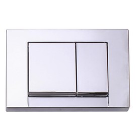 UWT02L-GE Toilet Push Plate for Wall Element Toilet UWT02L-GE, Glossy Chrome Colour, Square Flush-Mounted Plate, 212 × 142 × 20 mm