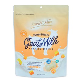 Infinite Pet Supplements Probiotics for Dogs & Cats - 10 Billion CFUs | Freeze Dried Goat Milk Dog Probiotics for Digestive and Gut Health | Bone Shaped Treats to Stop Diarrhea for Dogs - Mango