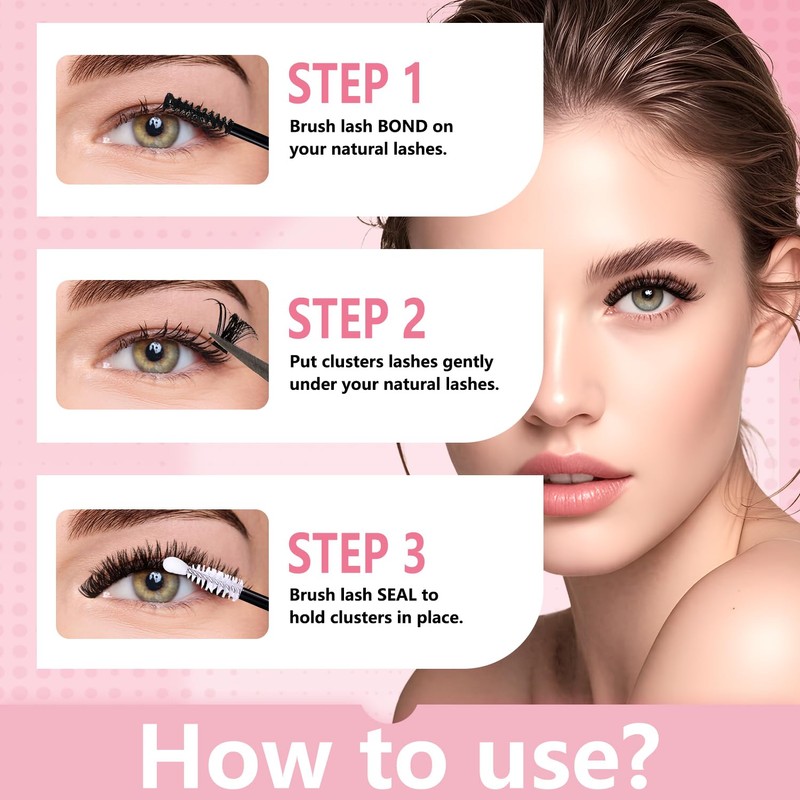 Cluster Lashes D Curl Fluffy Individual Eyelashes Lash Extension Kit