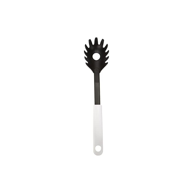 Fackelmann 12, 2" Of Pp "Arcadalina" Spaghetti Spoon, Black/White