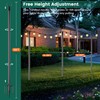 OHLUX 4 Pack 10FT String Light Poles, Outdoor Poles with