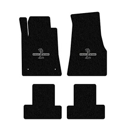 Lloyd Mats Heavy Duty Carpeted Floor Mats for Shelby Mustang 2008-2009 - Shelby Snake GT500 (Black, 4PC - Fronts + Rears)