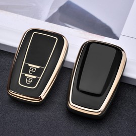 PANPHEN car key case for Toyota, suitable for Toyota CHR RAV4 Camry C-HR Corolla Prado Prius 2016 2017 2018 2019 2020, 2 buttons, Black