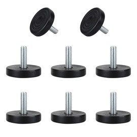 Sourcingmap M8 x 25 x 40mm Leveling Feet Adjustable Leveler Floor Protector for House Furniture Chair Table Cabinet Leg 8 Pack