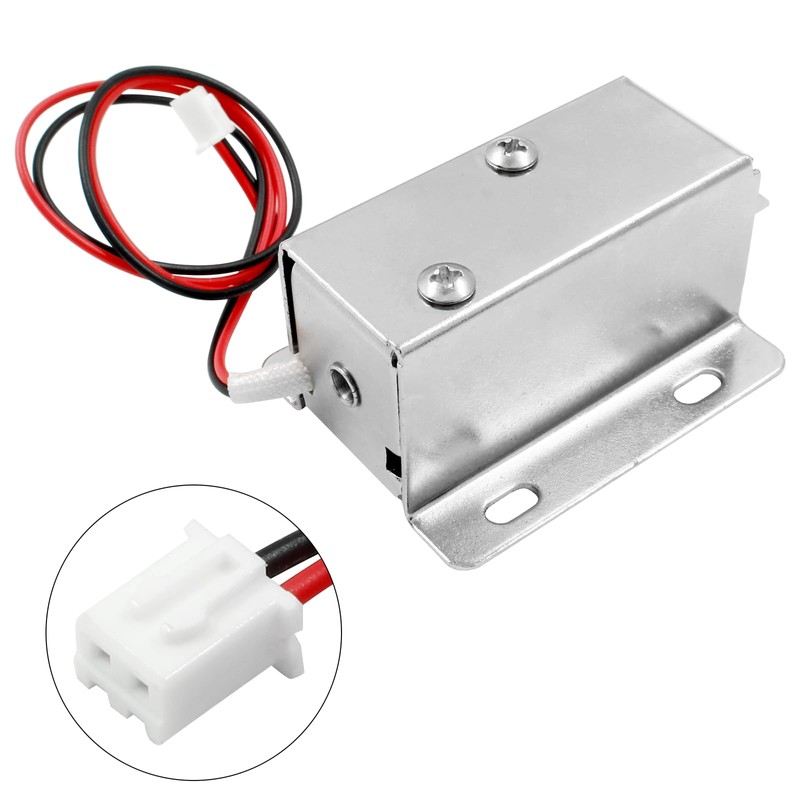 Bonsicoky DC 6V 1.5A Electromagnetic Solenoid Lock, Mini Slim Electric