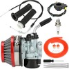 Motorized Bike Carburetor Throttle Cable Assembly Kit Compatible with 2 Stroke Engine 100cc 80cc 50cc 49cc 66cc Gas Motor Motorized Bicycle Powersports Parts 7/8 22mm Handlebar