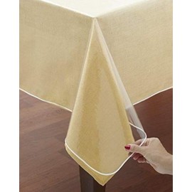 Heavy Duty Deluxe Clear Vinyl Tablecloth Protector 60" x 90" - Oblong