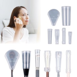 PITAPURO Makeup Brush Case, Set of 6, Makeup Brush Storage, Protective Cover, Clear, ABS Plastic, Cosmetic Brush Case