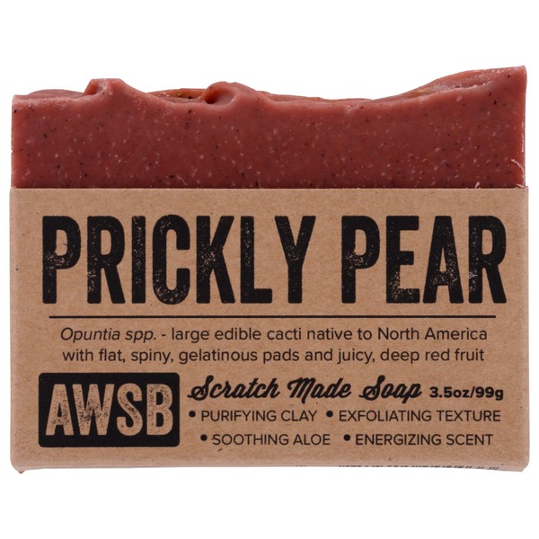 Prickly Pear Cactus Bar Soap with Rosemary & Mint, Vegan, All Natural with Organic Ingredients, Handmade by A Wild Soap Bar