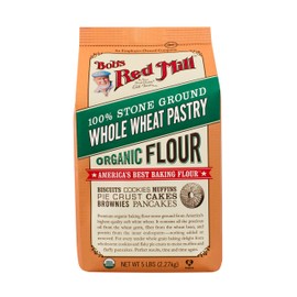 Bob's Red Mill, Organic Pastry Flour, Whole Wheat, 5 lb