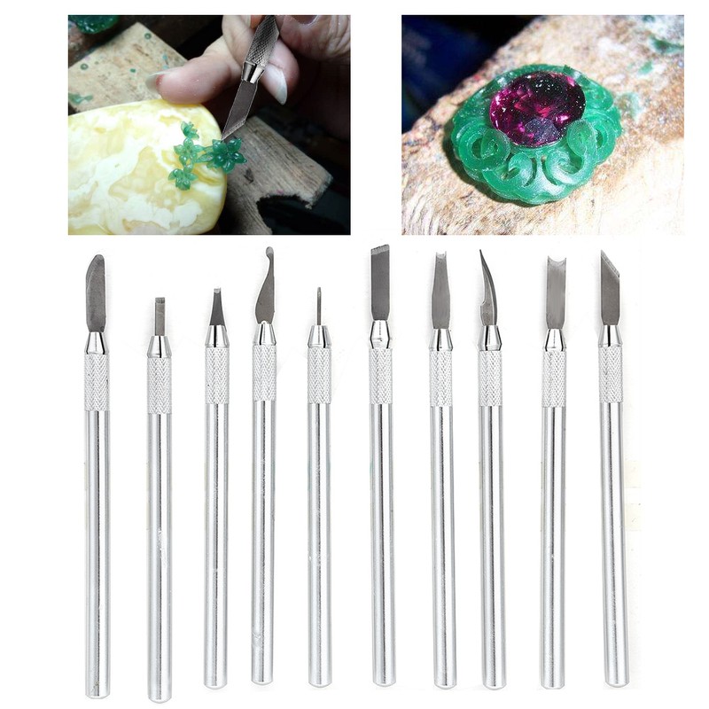 10Pcs Iron-nickel Alloy DIY Carving Pen Engraving Knife Jewelry Making