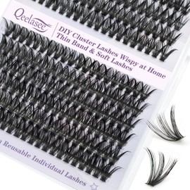 40d Lash Clusters Qeelasee Natural Individual Wispy DIY Eye Lashes Extension d Curl Volume Mix9-16mm 240pcs Easy to Make (RX40P-MIX9-16, 40D)