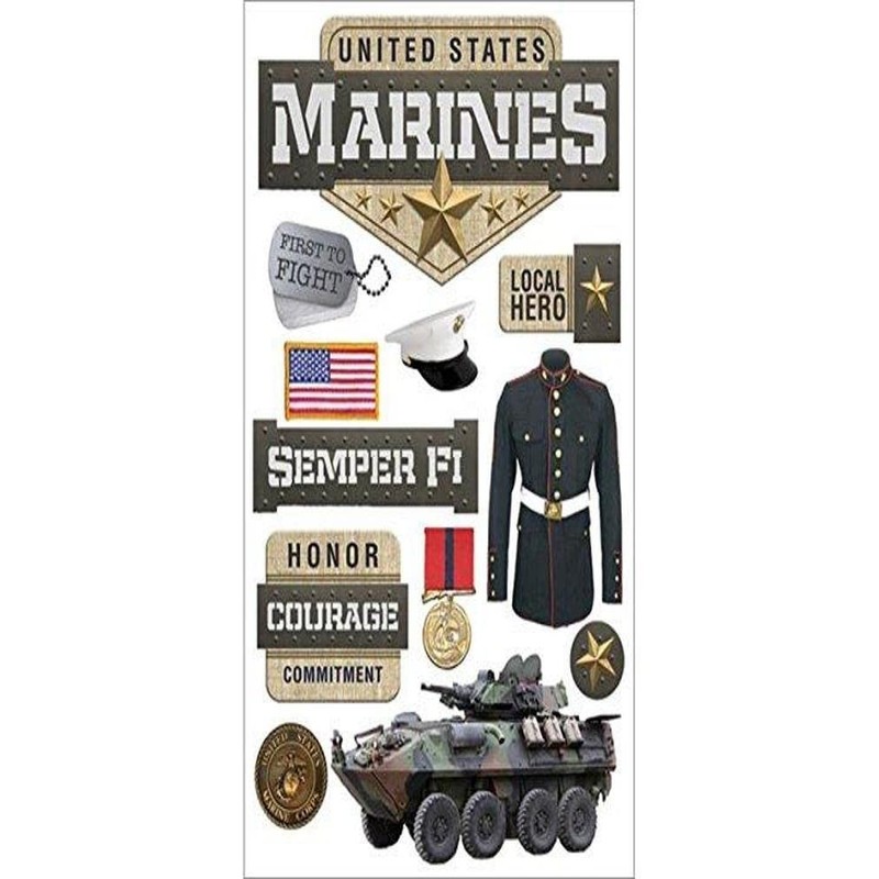 Paper House 3D Stickers, Marines