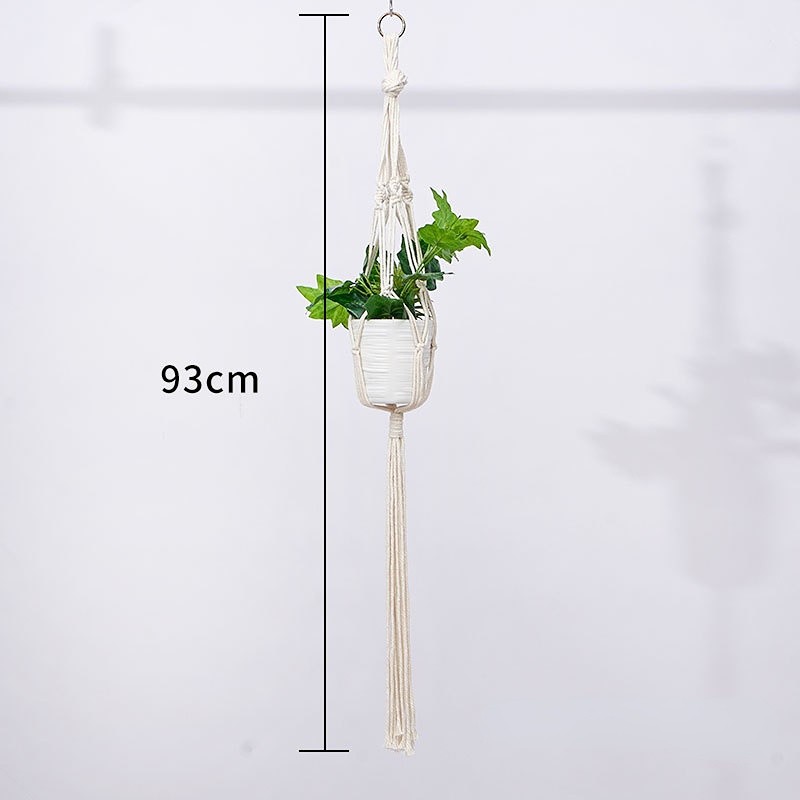 WeedGuard Outdoor Plant Hanger Macrame – Handcrafted Knotted Lifting Rope