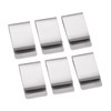 6 PCS Stainless Steel Money Clips for men, Silvery metal
