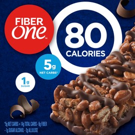 Fiber One 80 Calorie Chewy Bars, Chocolate, Snack Bars, 5 Ct, 4.1 oz