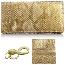 SakuraZen Gold Lucky Wallet, Golden Snake, Warriors, Money Luck, Long Wallet, Long Wallet, Men's, Long Wallet, Men's, Long Wallet, Made in Japan, Golden Snake Charm