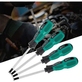 4 Pieces Magnetic U Shape Screwdriver Sets Fork Screwdriver, U Fork Screwdriver M1.7 / M2.0 / M2.3 / M2.6 with Tip Tensioner Screwdriver Set Crv Made of Chrome Vanadium Steel + PP