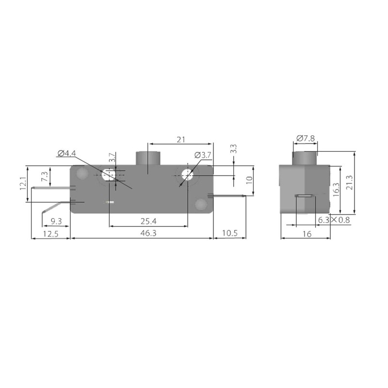 HQRP Push Button Switch Compatible with KEDU HY67, Suns S-13E