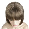 Lydell Short Bob Synthetic Wigs with Neat Bangs for Women