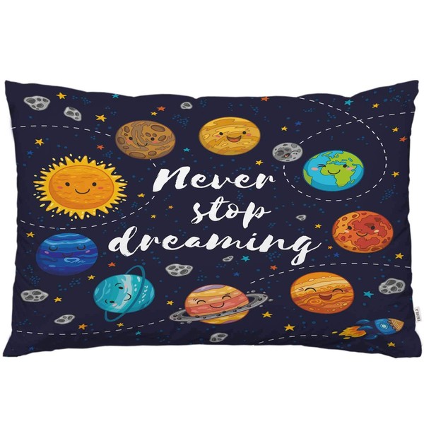EKOBLA Throw Pillow Cover Never Stop Dreaming Awesome with Lovely