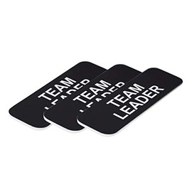 Team Leader 1 x 3" Name Tag, Black (3 Pack)