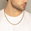KRKC&CO Men's Necklace with Silver Coating, 3 mm/5 mm Curb
