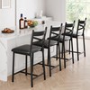 IDEALHOUSE Bar Stools Set of 4, Upholstered Bar Chairs with