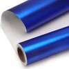 Ribbli Blue Metallic Wrapping Paper Matte Royal Blue Solid Color
