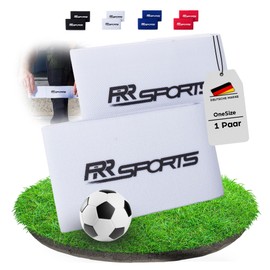 RR Sports - Football shin pad holder for men and women, white, football as shin pad holder, white professional guard stay support holder for football socks as tape replacement