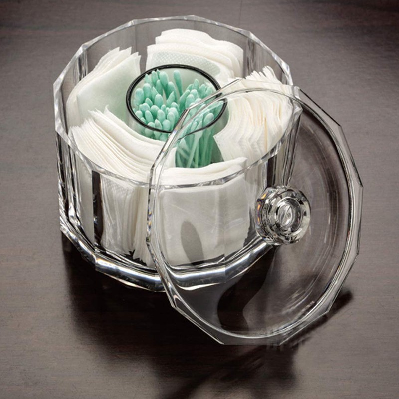 YTBH-08085 Acrylic Candy Bowl with Lid Diameter 14.7 cm x