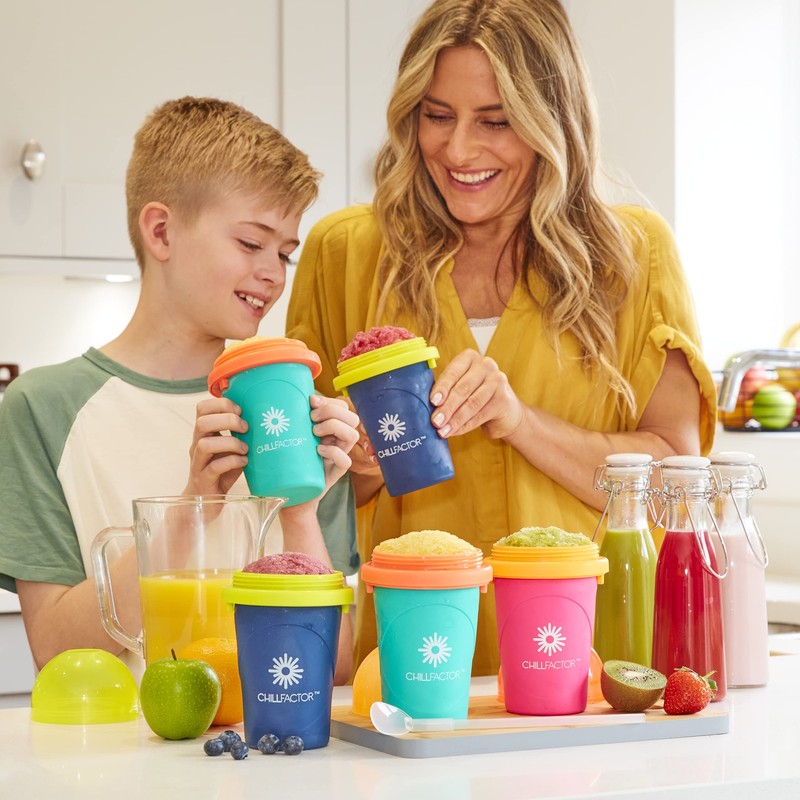 ChillFactor slushy maker Neon Pink - Reusable slushy maker cup,