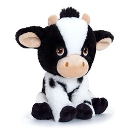 Keel Toys KEELECO SE6703 Plush Toy, 100% Recycled Ecological Toy for Children, Cow 18 cm