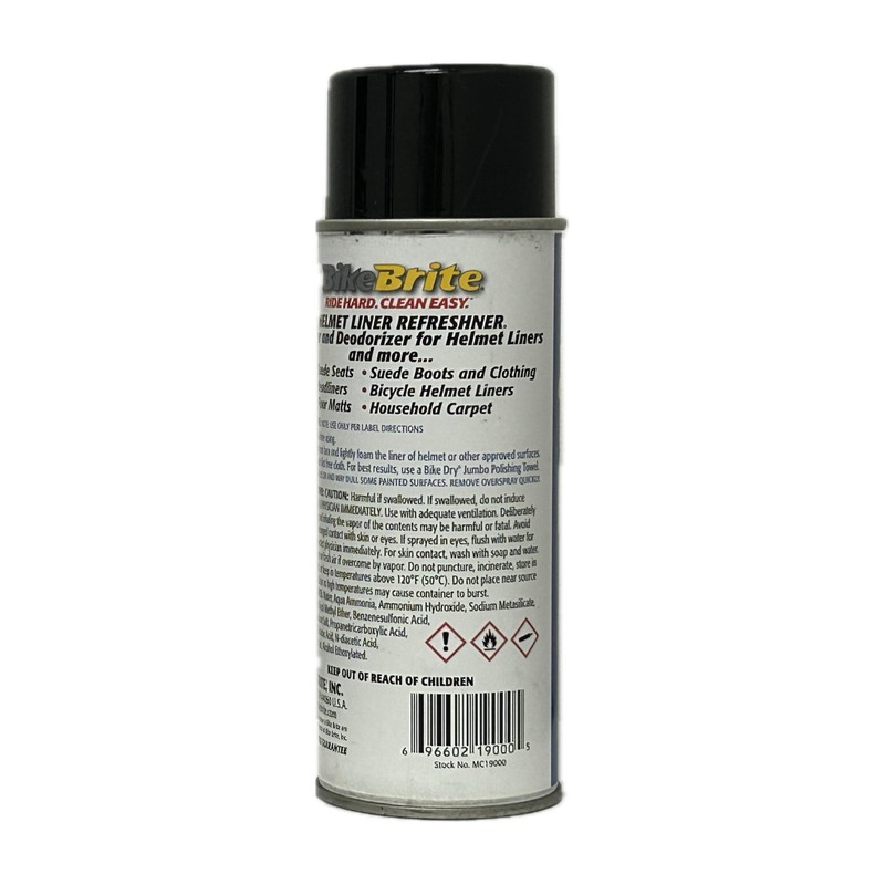 Bike Brite MC19000 Cleaner/Deodorizer, 14 fl. oz. (for Helmet Liners