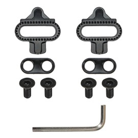 Casoter Mountain Bike Cleats Set Shoes Heels Lock Pedal Plate Accessory for SM-SH51 SPD-SL System Shoes Compatible Black, with Installation Hardware
