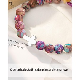 UPROMI 6 Year Old Girl Birthday Gift, 6th Birthday Decorations Gifts for 6 Year Old Girl Cross Bracelet for Kids