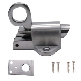 Luomorgo Stainless Steel Latch Lock Pull Ring Spring Bounce Door Bolt for Home Window Gate Security