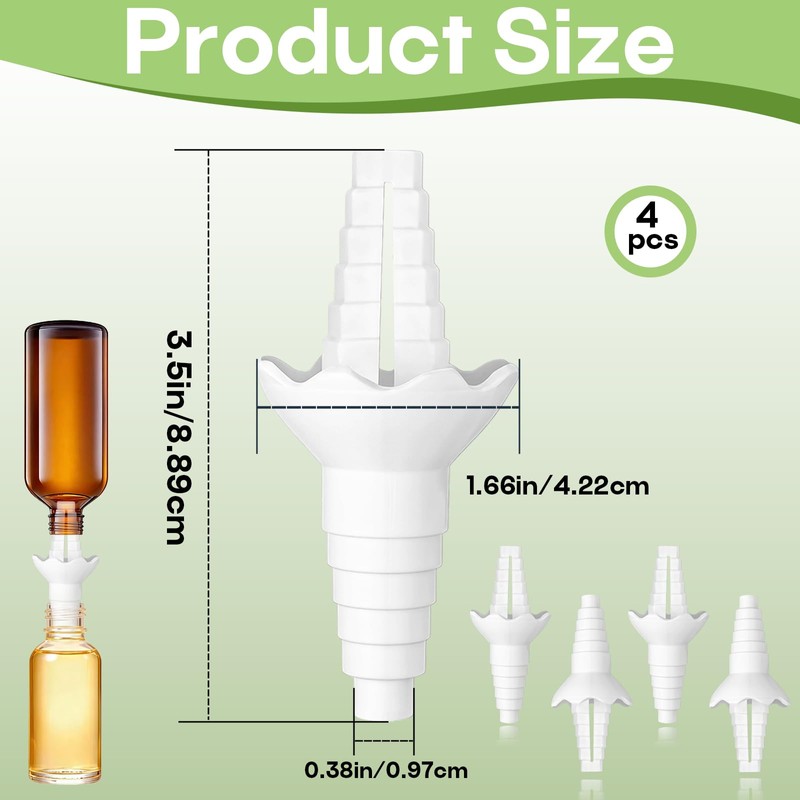 4-Pack Reusable Funnels for Effortless Liquid Transfer Like Shampoo