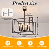 UOFUS 6-Light Black Farmhouse Chandelier Geometric Industrial Ceiling Light Fixtures