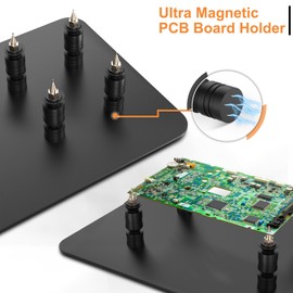 Drdefi Magnetic Helping Hands Soldering Third Hand, Soldering Station with Alligator Clips PCB Holder Tool, 4 Gooseneck Arms & 4 PCB Circuit Board Holders for Electronics Repair Jewelry Hobby