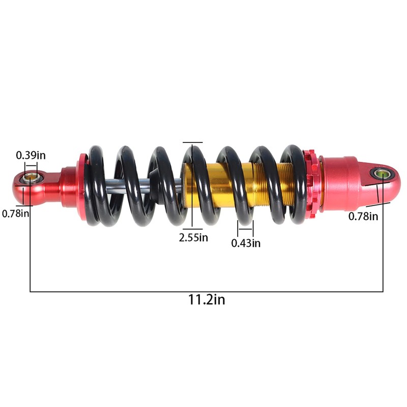 SEBLAFF 285mm Rear Shock Absorber Suspension Replacement for Dirt Bike