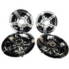Dr.Acces Golf Cart 10" Wheel Covers Hub Caps W/Chrome Spokes