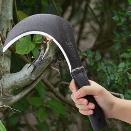 Elegital Kana Hoe 217 Japanese Garden Tool - Hand Hoe/Sickle is Perfect for Weeding and Cultivating. The Blade Edge is Very Sharp. (Beijing-025)